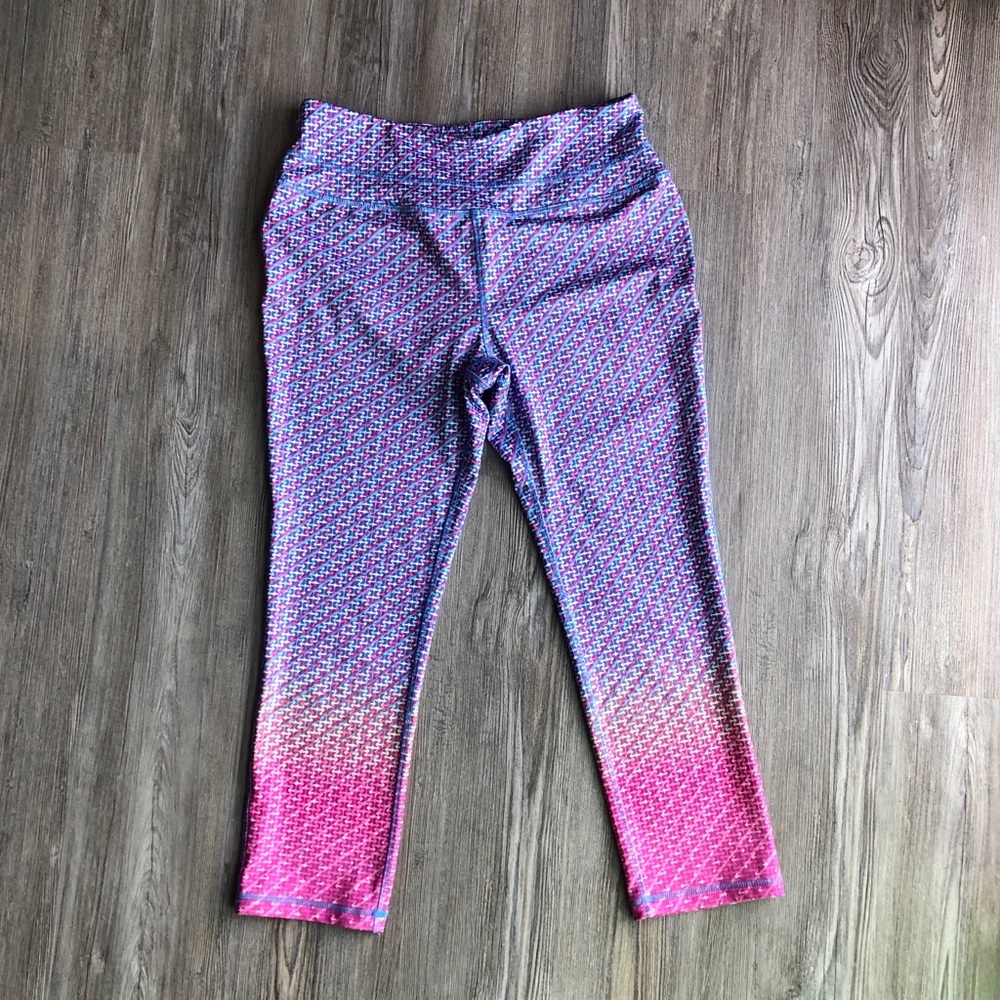 RBX Purple & Pink Ombré Cropped Leggings